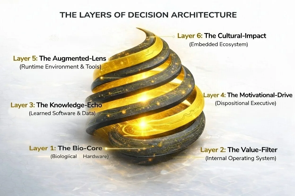 The Decisionsmiths 6-Layer Decision Architecture diagram